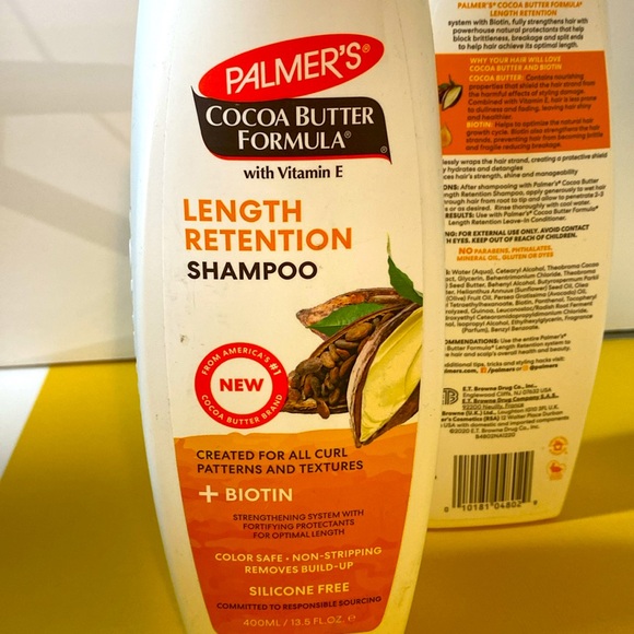 Palmers Cocoa Butter Formula Retention 13.5oz Shampoo&Conditioner Silicone Free - Picture 3 of 5